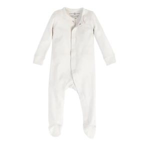 New Organic Cotton Footed Sleeper - Natural